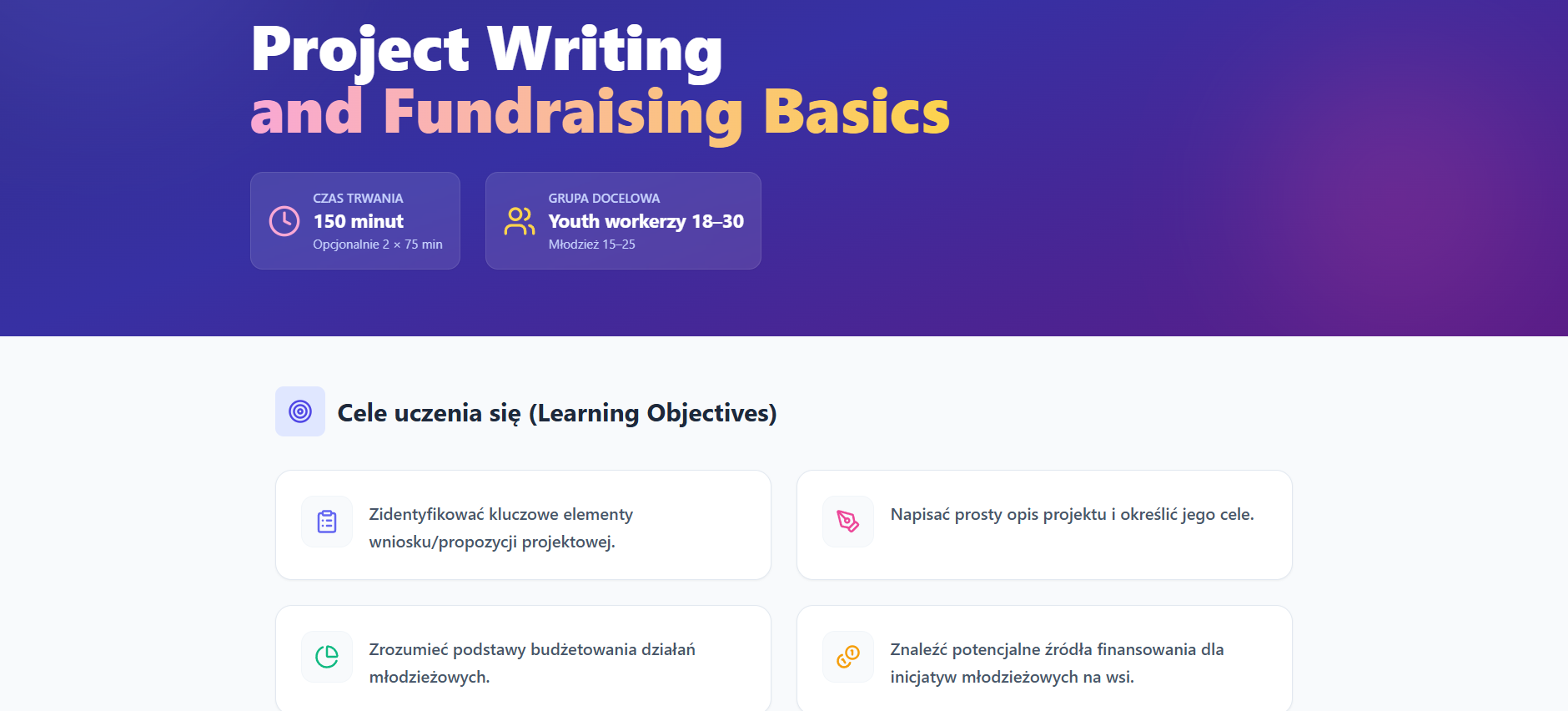 Podgląd struktury scenariusza warsztatowego